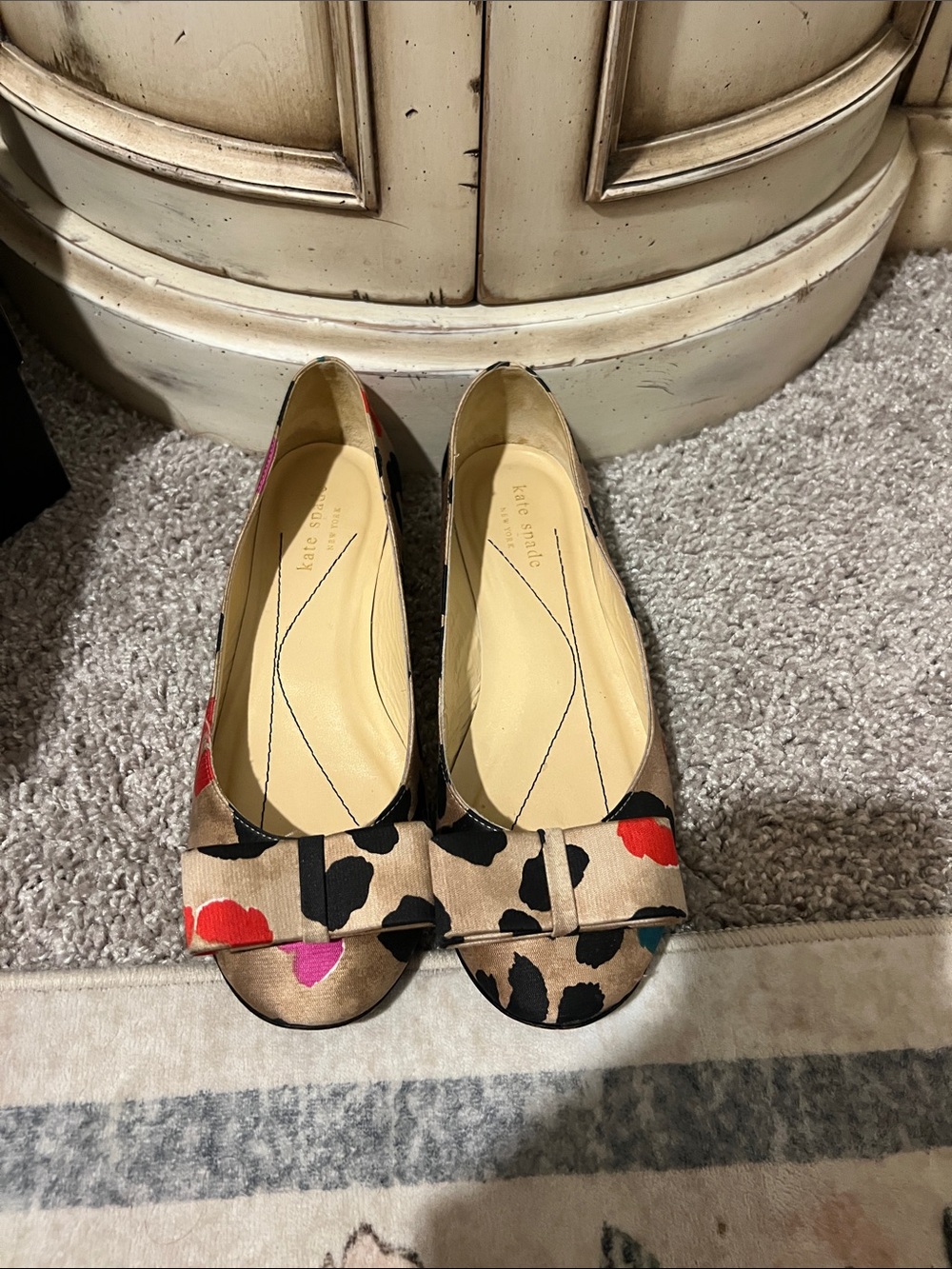 Kate Spade Leopard Print Bow Flats